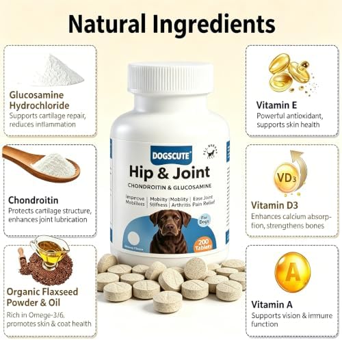Joint Supplement for Dogs, Dog Hip and Joint, Glucosamine for Dogs, 200ct