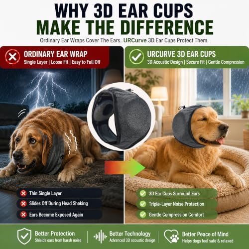 Noise Cancelling Dog Ear Muffs: Calms 99.5% of Dogs During Thunderstorms