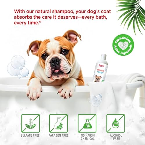 Natural Dog Shampoo for Dry Coats, 16 Fl Oz