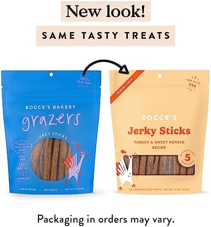 Bocce's Bakery Turkey & Sweet Potato Flavor Jerky Stick Dog Treats, 4 oz
