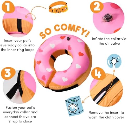 BENCMATE Inflatable Dog Cone Collar Alternative After Surgery XLarge
