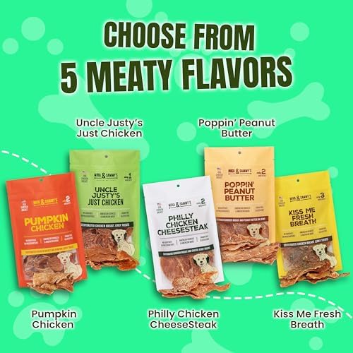 Mika & Sammy's Gourmet Jerky Dog Treats Made in the USA. (Uncle Justy's Just Chicken 5 0z)