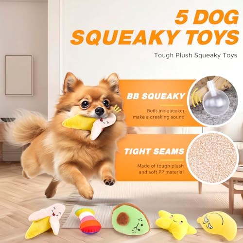 Puppy Chew Toys for small & Medium Dog, Cute Plush Dog Squeaky Toys for Puppies, Dog ChewToys with Rope Toys, Treat Ball for Teething, Interactive Dog Toys with Tough Chewers, Puppy Supplies - 23 Pack