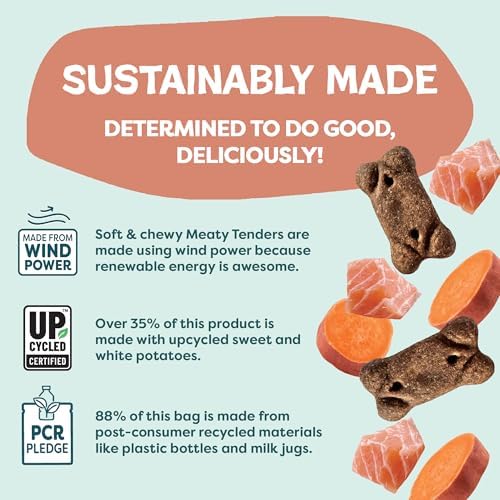 Shameless Pets Reelin' Salmon Meaty Tenders, Soft Dog Treats, 8oz