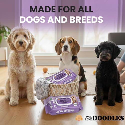 Dog Wipes, Deodorizing & Cleaning, Lavender Scent, Made in USA, 100 Count
