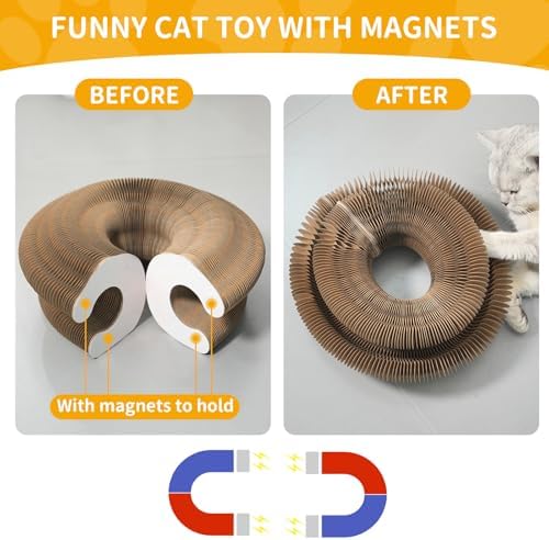 Magic Organ Cat Toy Foldable Cardboard Cat Scratcher, 1 Pack