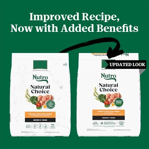 Nutro Natural Choice Senior Dry Dog Food, Chicken & Brown Rice, 30 lb