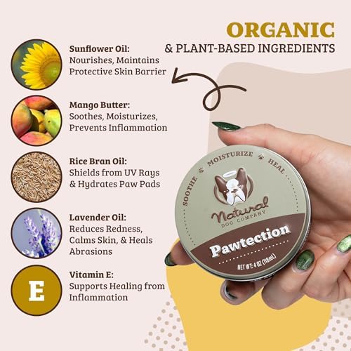 Natural Dog Company PawTection Dog Paw Wax, 2 oz Tin