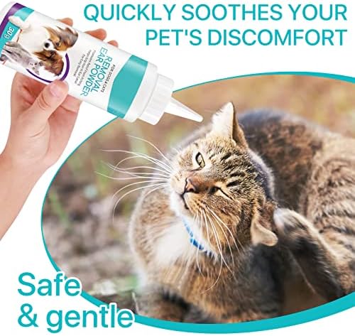 Dog Ear Powder for Hair Removal, Ear Infection Treatment for Dog & Cat, 30g
