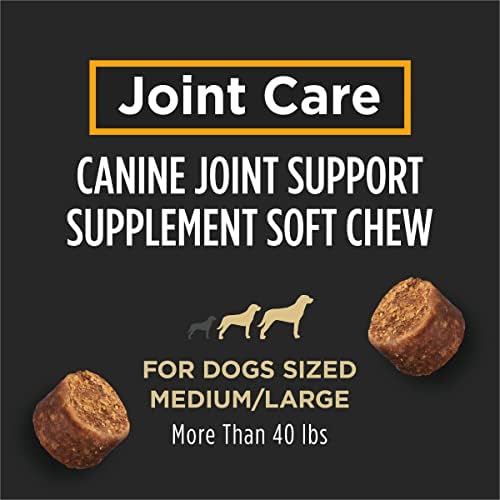 Purina Pro Plan Veterinary Supplements for Joint Mobility, Cartilage Support and Healthy Skin and Coat, Joint Care Soft Chews for Medium and Large Breed Dogs, 30 Count (Pack of 3)