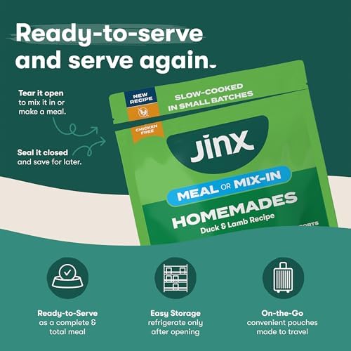 Jinx Premium Grain-Free Dry Dog Food, for All Lifestages - Grass-Fed Lamb, Sweet Potato & Carrot Dog Food with Superfoods for Immune Support & Probiotics for Digestive Support - No Fillers - 4lb