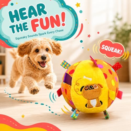 Squeaky Play Balls for Dogs,Squeaky Ball Interactive Toy，C+C+C