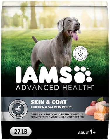 IAMS Advanced Health Skin & Coat Dry Dog Food, Chicken & Salmon, 27 lb