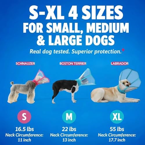 Soft Neck Pad Hard Plastic Dog Surgery Recovery Cone Collar for Large Dogs