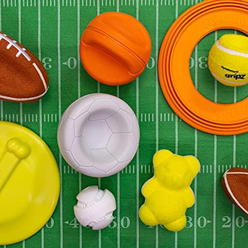 Nylabone Power Play Tennis Teddy Gripz Dog Fetch Toy, Medium