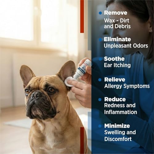 EARMYCIN Ear Infection Treatment Drops for Dogs and Cats,with 0.02% Hypochlorous Acid Soothing Dog Yeast Infection, Itchy Ear Relief-Treats Ear Infections for Dogs & Cats - 1 fl oz