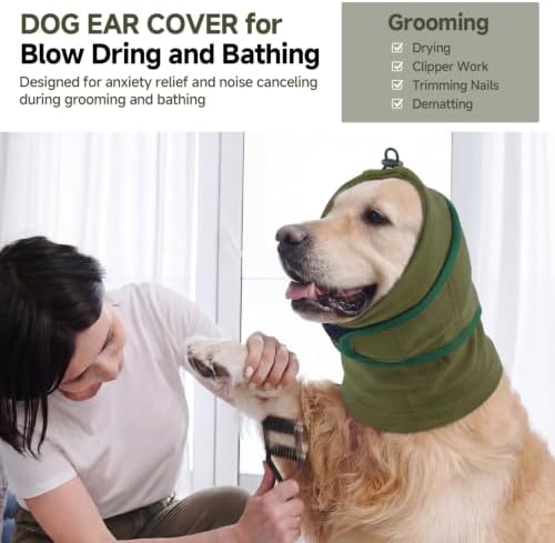 Nanaki Calming Hoodie Quiet for Fireworks,Dog Ear Wrap Hematoma Head Cover