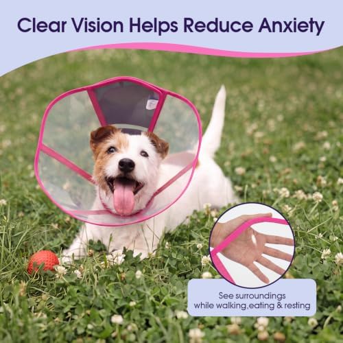 Dog Cone Collar After Surgery, Clear Recovery Collar to Stop Licking