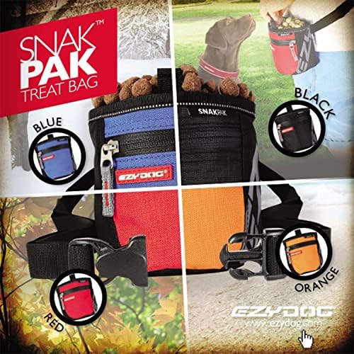 EzyDog SnakPak Wearable Dog Treat Bag with Magnetic Closure - Orange