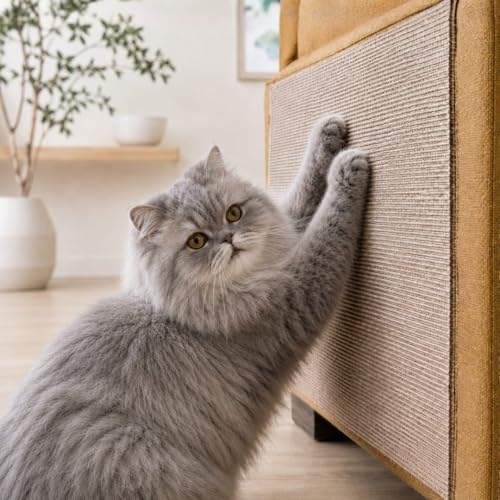Catify Peel & Stick Cat Scratching Mat - Beige, L:39"