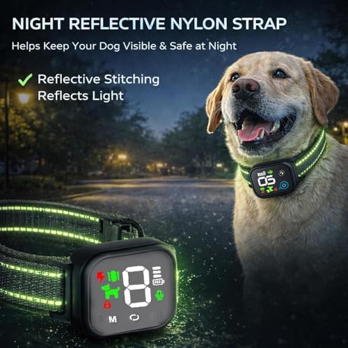 Dog Bark Deterrent Devices,Waterproof Rechargeable Smart Collar,Anti Barking Training with 8 Adjustable Sensitivity Beep Vibration for Small Medium Large Dogs. (Black*2)