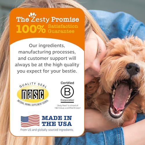 Zesty Paws Dental Dog Bones for Medium Dogs - for Tartar & Plaque, 12 Ct