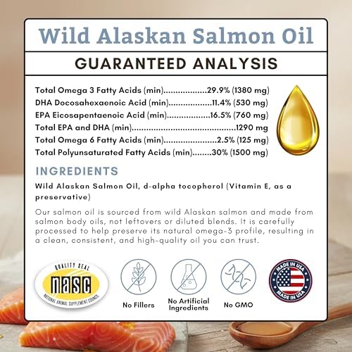 Wild Alaskan Salmon Oil for Dogs and Cats,16 oz