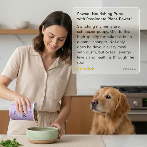 PawCo Fresh Dog Food – Supports Energy, Digestion & Overall Health – Blueberry Recipe with Spinach, Carrots, Flaxseed, Antioxidants & Probiotics – GreenBites – Pack of 8 x 17oz