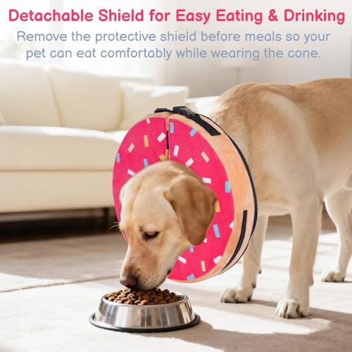 Dog Cone, No-Inflation Sponge Donut Collar for Dogs After Surgery