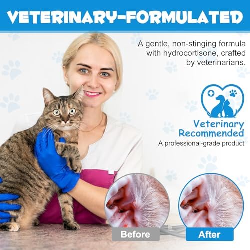 Cat&Dog Ear Infection Treatment Drops - Dog Ear Infections with 1% Hydrocortisone