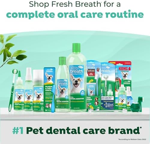 TropiClean Fresh Breath Dental Water Additive for Dogs, 33.8oz, 2 Pack