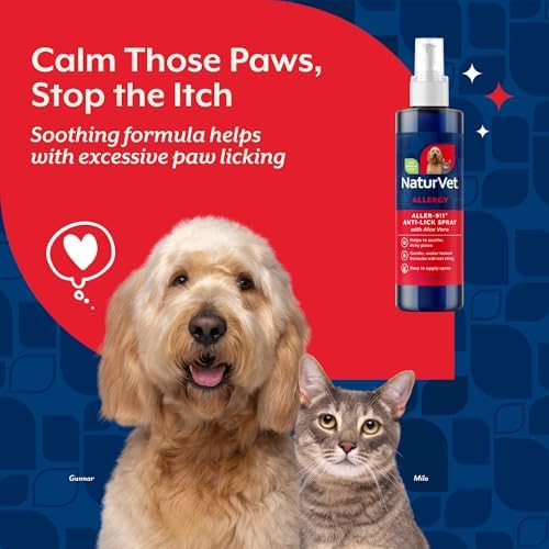 NaturVet Aller-911 Anti-Lick Paw Spray for Dogs & Cats - 8 fl oz