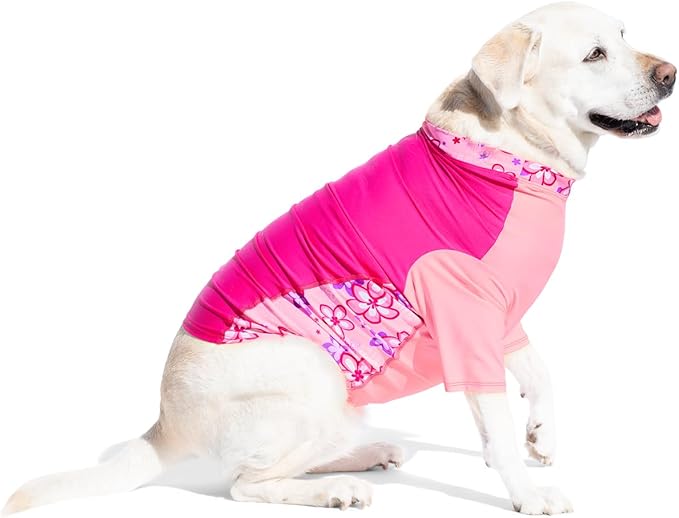 PlayaPup Dog Sun Shirt, USA Made (UPF 50+), Cereza, X-Small