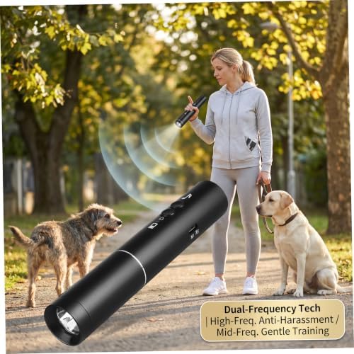 1 Pack 133x25mm Electric Whistle, Dog Whistle to Stop Barking & Bear Repellent, Rechargeable with Flashlight, Aluminum Alloy