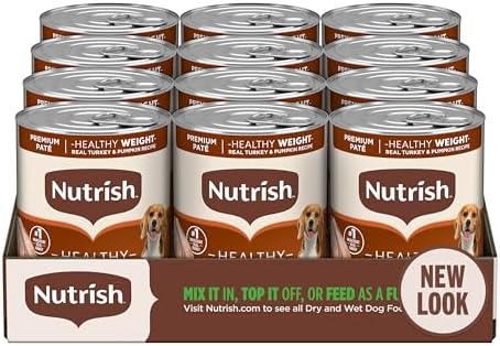 Nutrish Healthy Weight Wet Dog Food Paté,13 oz. Can, 12 Pack (Rachael Ray)