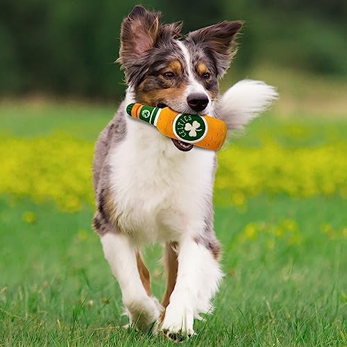 NBA Boston Celtics Beer Bottle Plush Dog & CAT Squeak Toy - Cutest Stadium SODA Bottle Snack Plush Toy for Dogs & Cats with Inner Squeaker & Beautiful Basketball Team Name/Logo