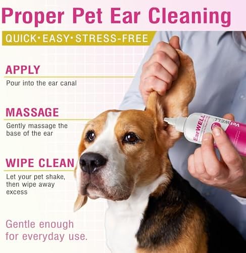 VetWELL Ear Cleaner for Dogs and Cats - Sweet Pea Vanilla - 8 oz
