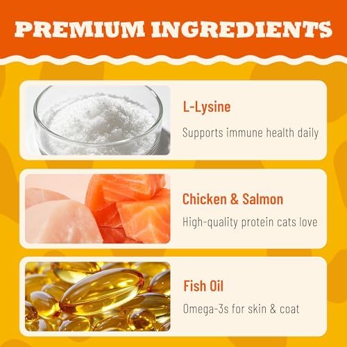 Lysine Treats for Cats 13.05oz, Chicken Flavor