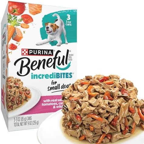 Purina Beneful IncrediBites Small Wet Dog Food in Gravy, Salmon, (24) 3 oz
