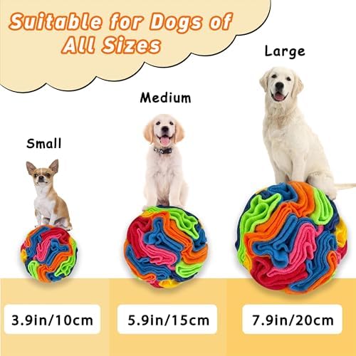 ABULL 7.9" Snuffle Ball for Dogs, Interactive Puzzle Toy & Slow Feeder