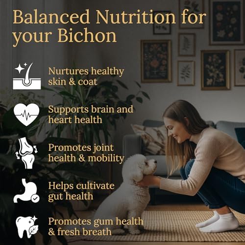 Bichon Frise Multivitamins, 90 Count, Made in the USA with Real Bacon.