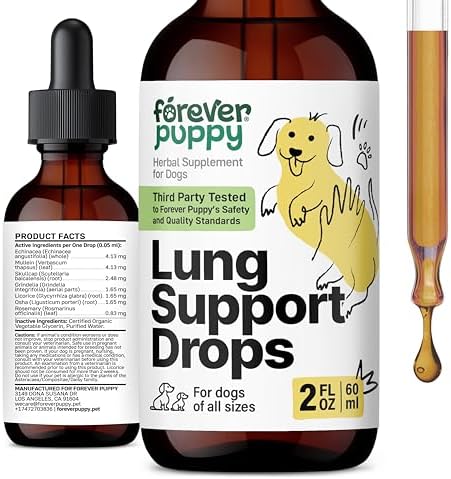 Forever Puppy Lung Support Drops for Dogs - Mullein & OSHA Blend - 2 fl oz