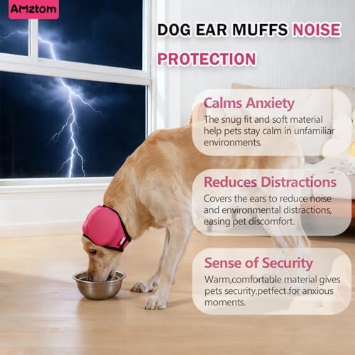 Dog Ear Covers for Grooming,Dog Ear Muffs for Bathing & Blow Drying