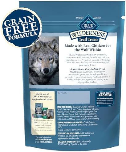 Blue Buffalo Wilderness Wild Bits Chicken Soft & Chewy Dog Treats, 4 Ounce (Pack of 8)