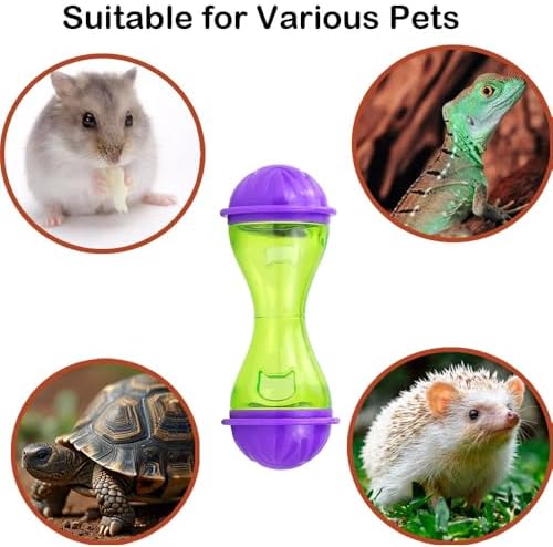 7 pcs Breaded Dragon Toys Set Balls Bell Reptile Feeder Toy Lizard Feed Balls Enrichment Toy Habitat Terrarium Tank Accessories Interactive Toy for Bearded Dragon Gecko Small Animals