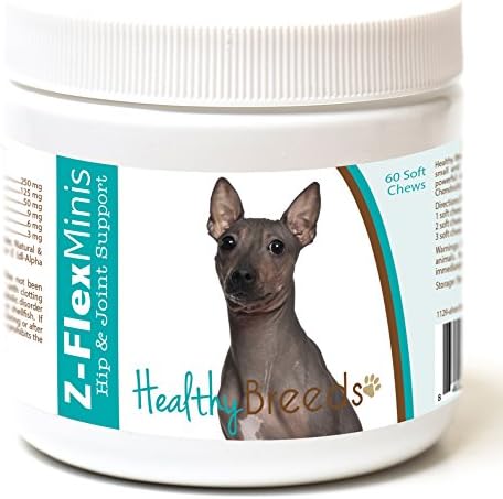 Healthy Breeds American Hairless Terrier Z-Flex Minis Hip and Joint Support Soft Chews 60 Count