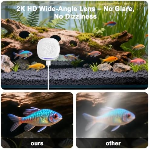 2K AI Reptile & Aquarium Camera with Wide-Angle Lens
