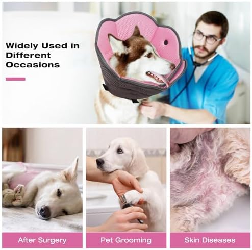 Foldable Pet Cone Collar to Stop Licking After Surgery Adjustable