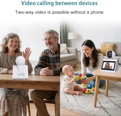 Two Way Video Camera,Dual-Band(5G/2.4G)Indoor Home Security Cameras,Baby Motion Pet Dog Camera with Phone App,Motion for Elderly/Nanny/Pet/Dog/Baby,Audio Calling Device Pan Til,Motion Detection