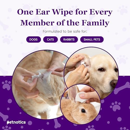Gentle Guard Dog Ear Wipes with Aloe and Chamomile | Helps Remove Dirt & Wax Buildup | Dog Ear Cleaner Wipes | Alcohol-Free & Pet Safe | Pre-Soaked & Textured Pads | 100 Count 1 Pack